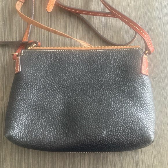 Dooney & Bourke Black and Brown Crossbody Bag. Small nick on back - Picture 3 of 5